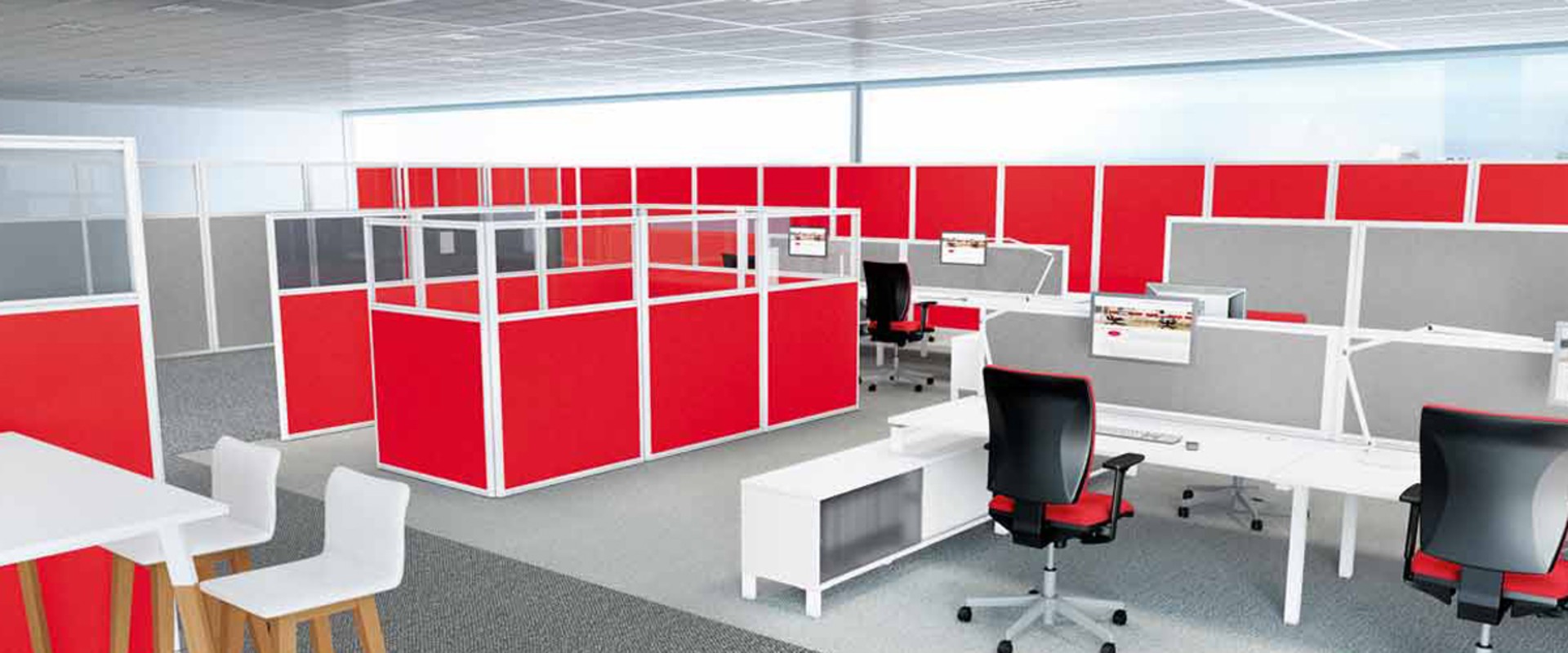 What is a partitioned office layout?